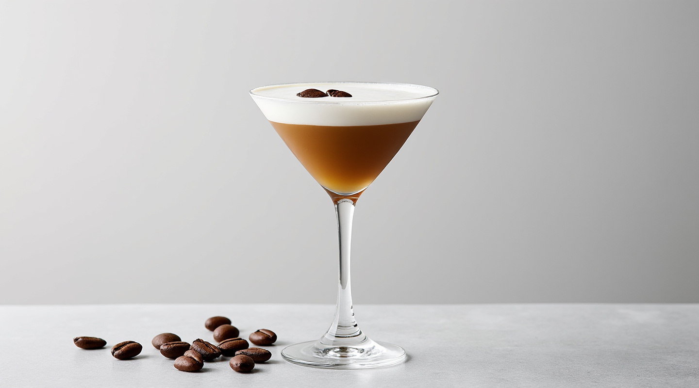 Flat White Martini Cocktail