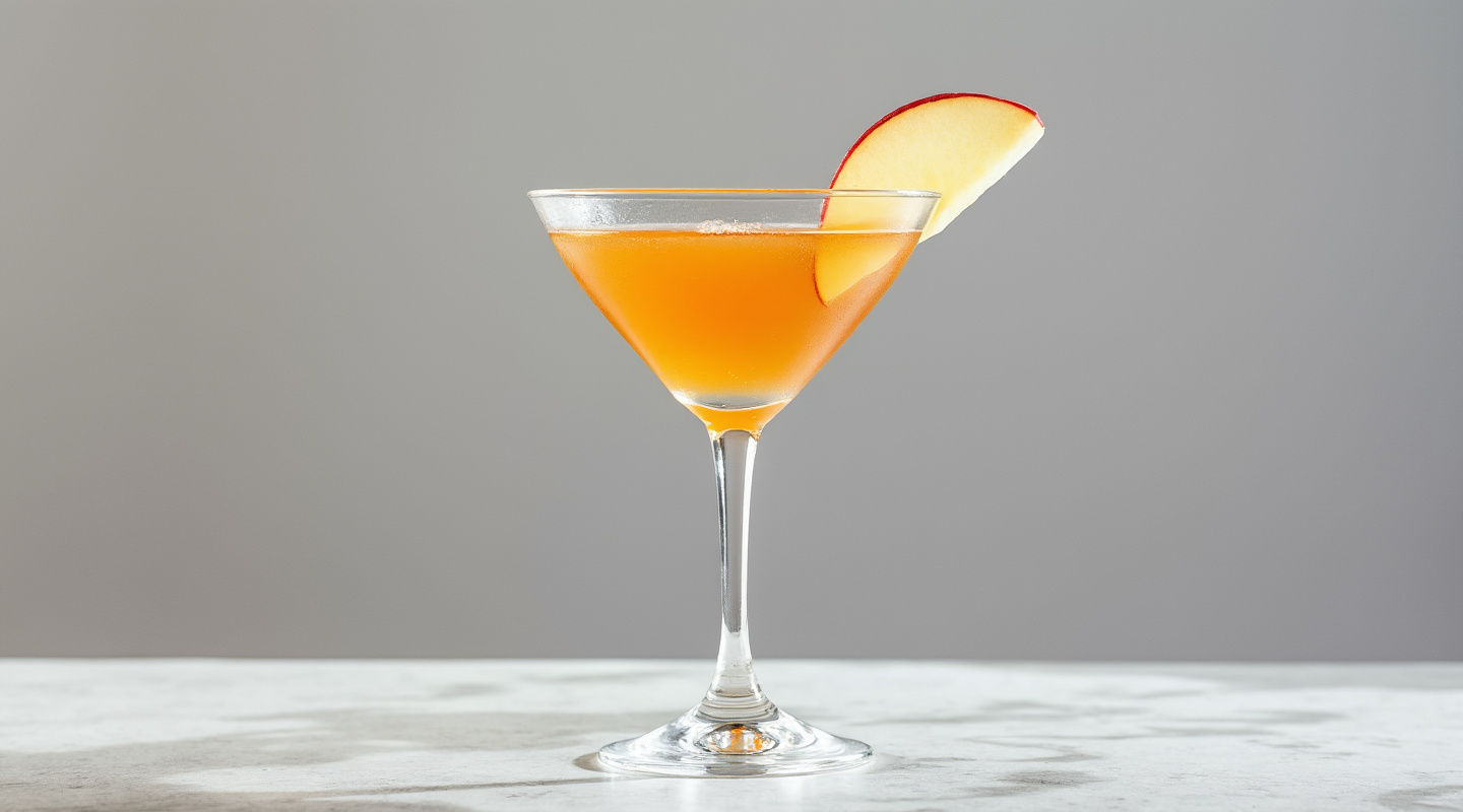 Apple Manhattan in a Martini glass