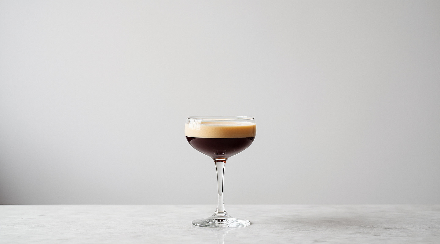 Black Hotel cocktail served in a chilled coupe glass.