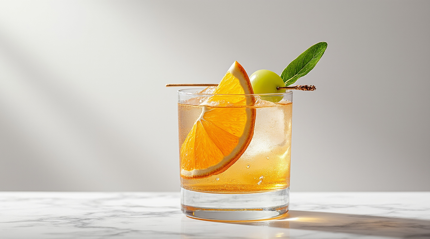 Enzoni cocktail with garnish