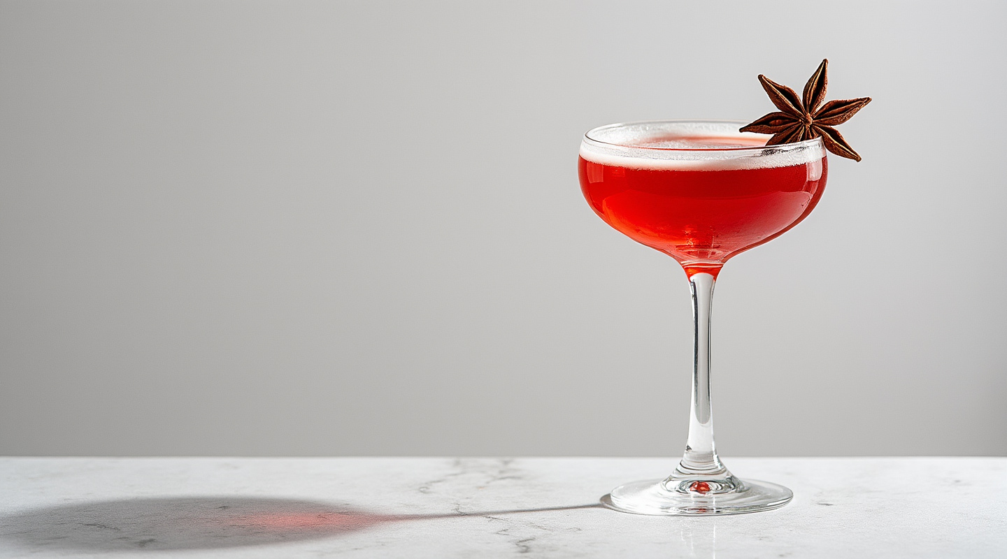 Christmas Daiquiri in a coupe glass