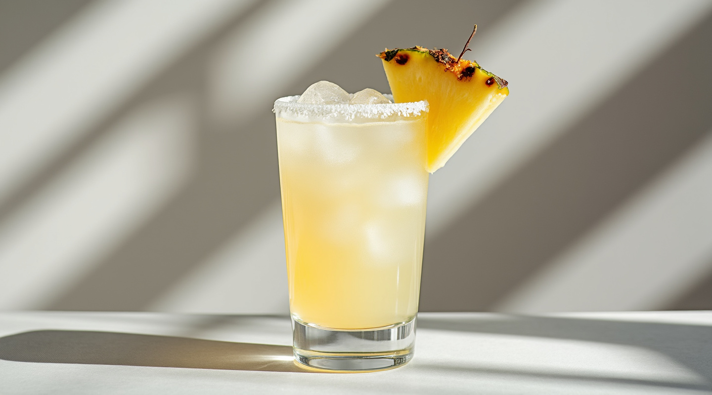 Castro's Pina Colada cocktail in a Collins glass