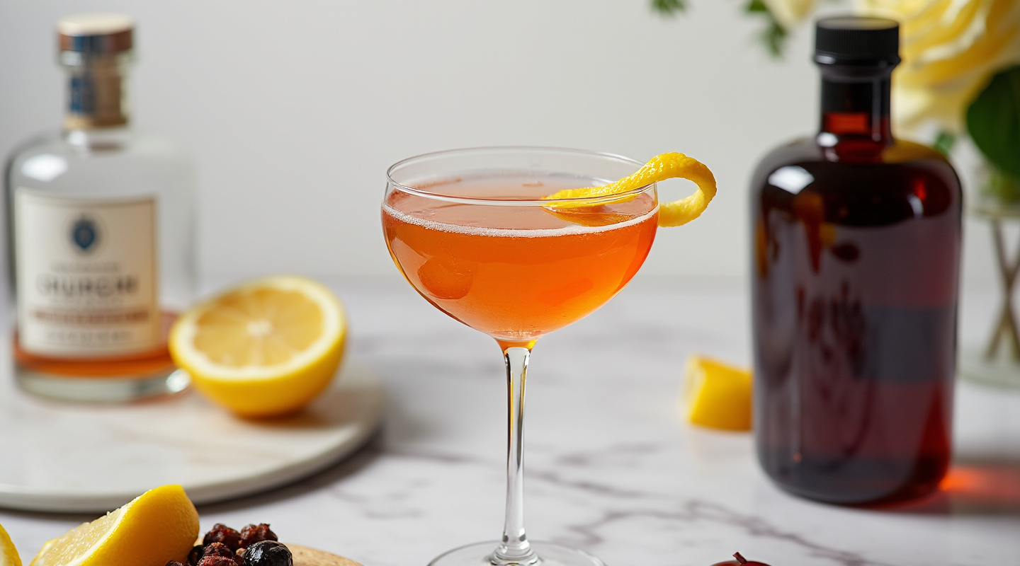Saint Sauvant cocktail in a coupe glass
