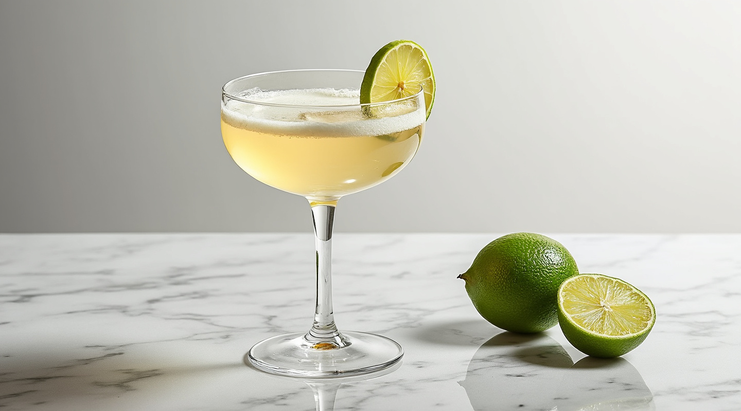 Grapparita cocktail in a coupe glass