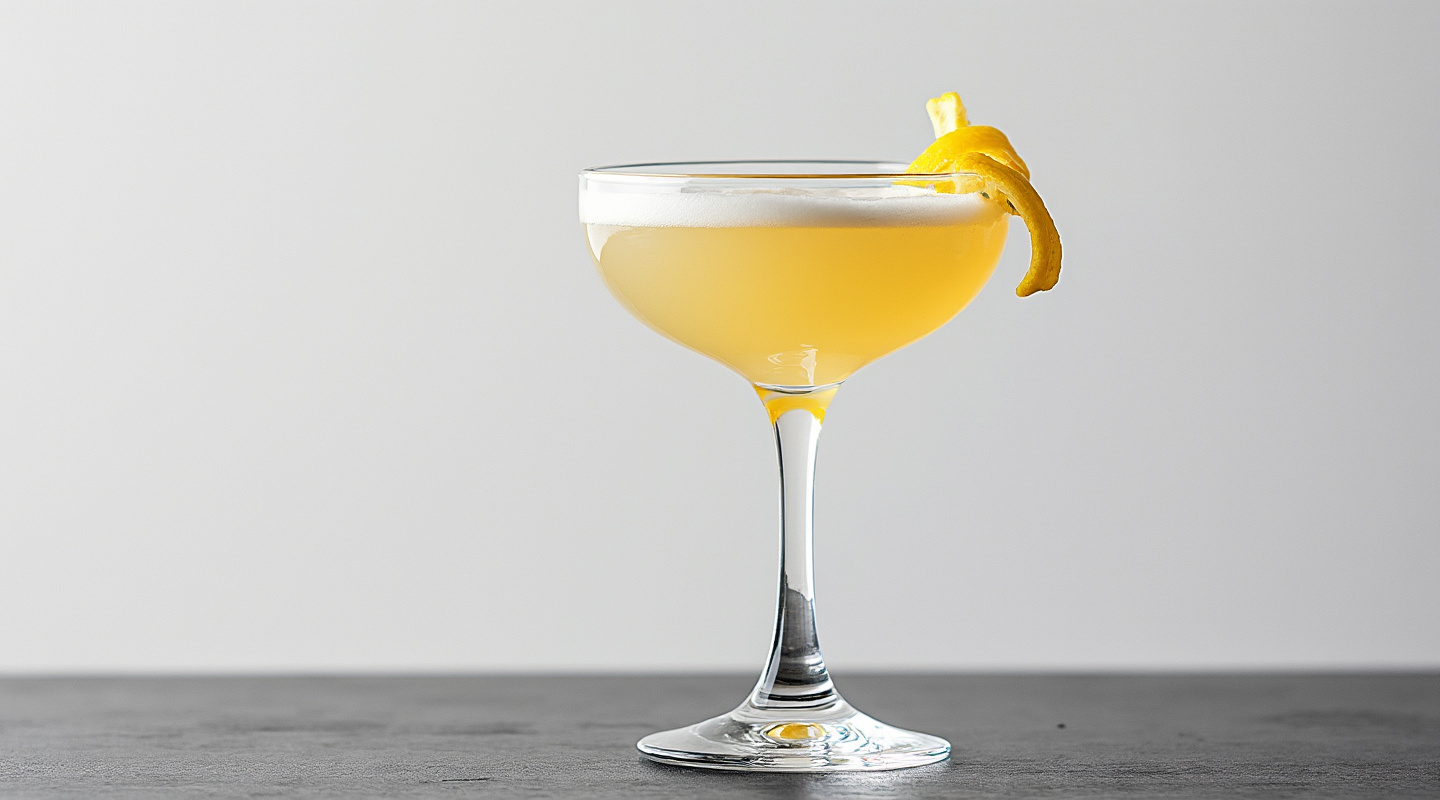 French Blonde cocktail in a coupe glass