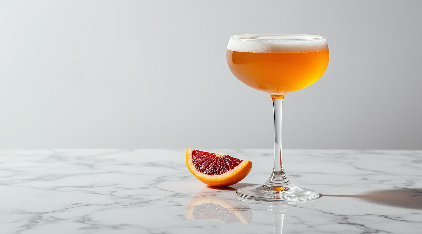 Kiss the Boys Goodbye cocktail in a coupe glass