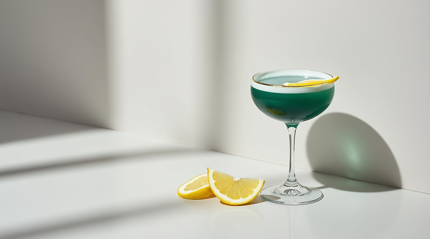 Electric Circus cocktail in a coupe glass