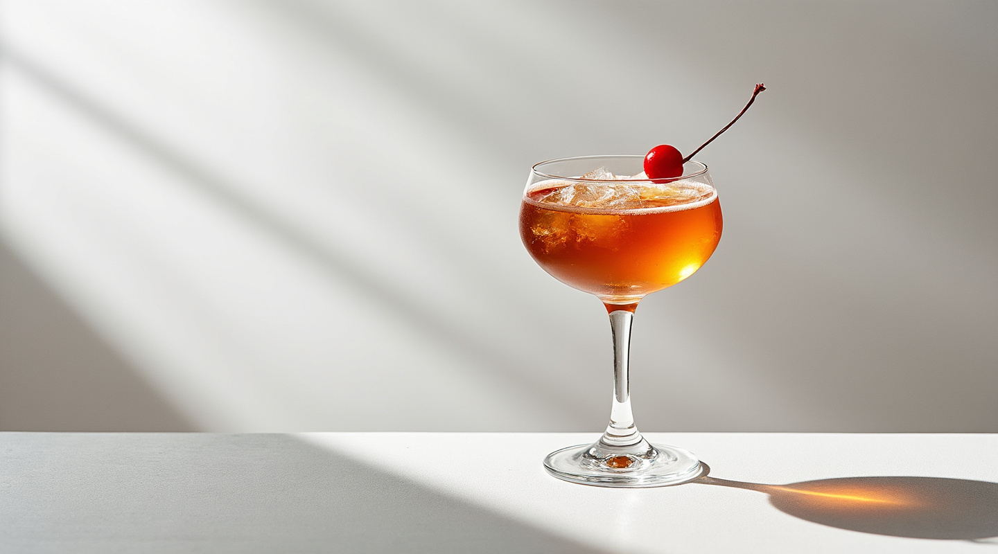 Rum Manhattan in a Coupe glass