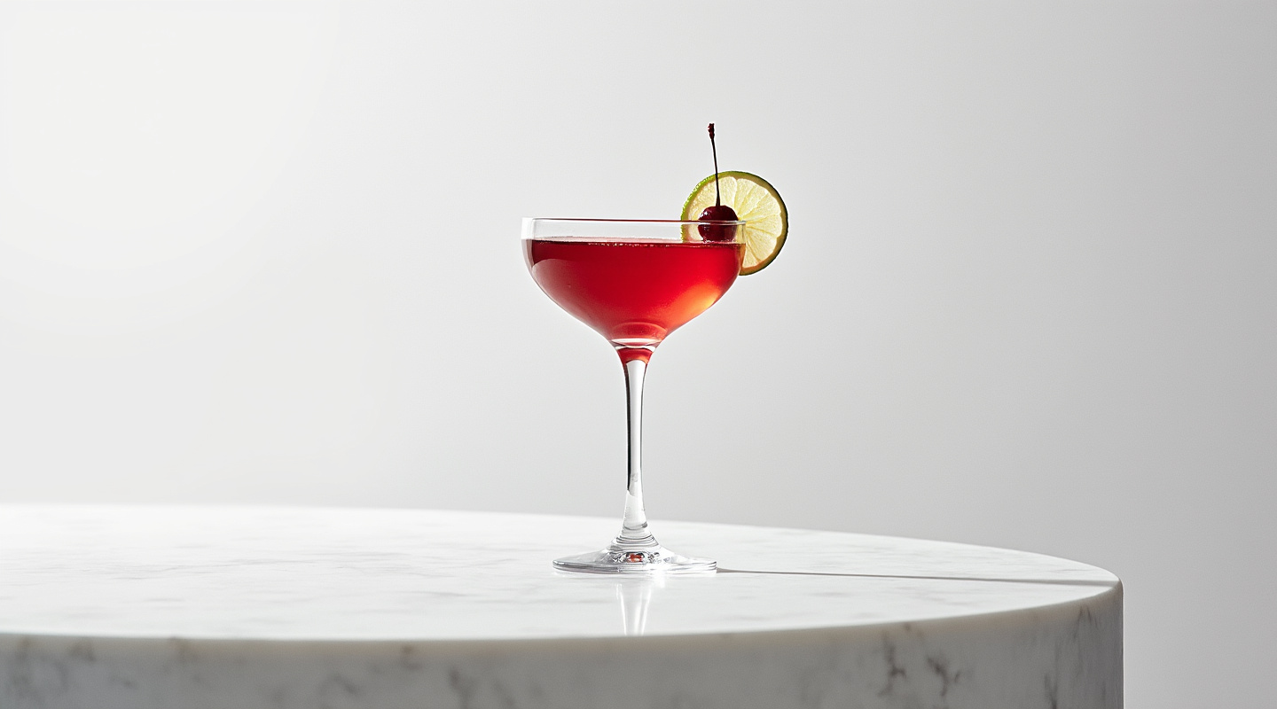 Cherry Daiquiri in a coupe glass