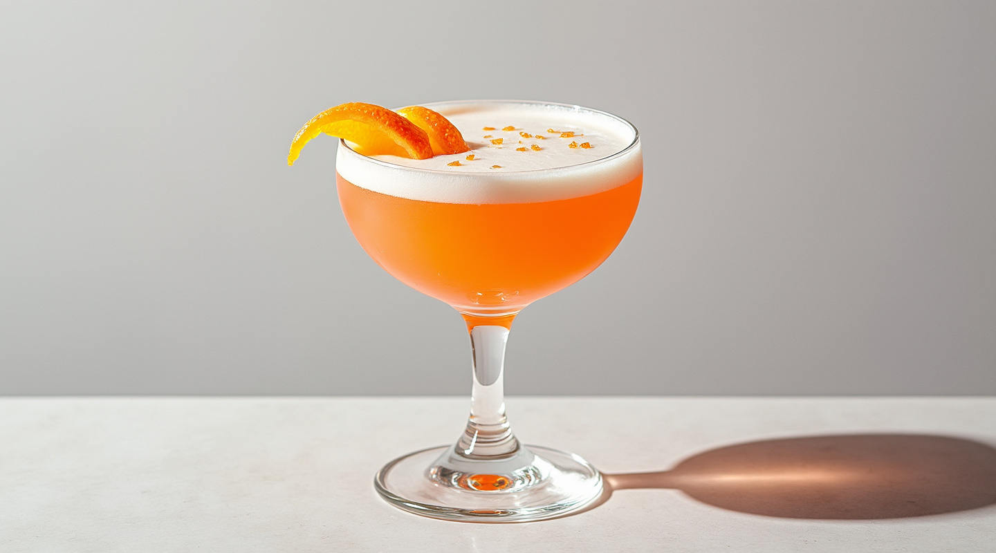 Dyevitchka cocktail in a coupe glass