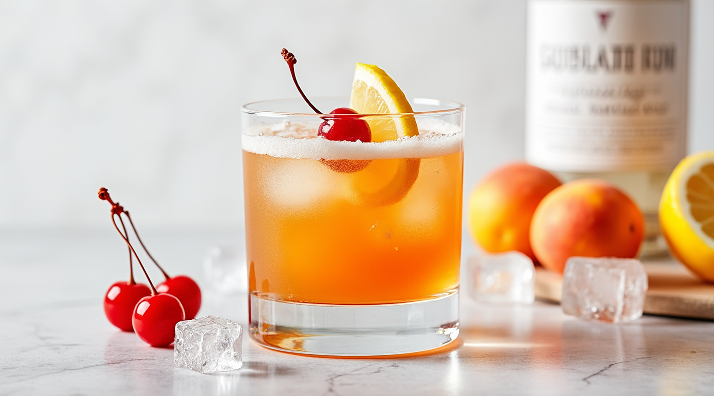 Apricot Lady Sour cocktail