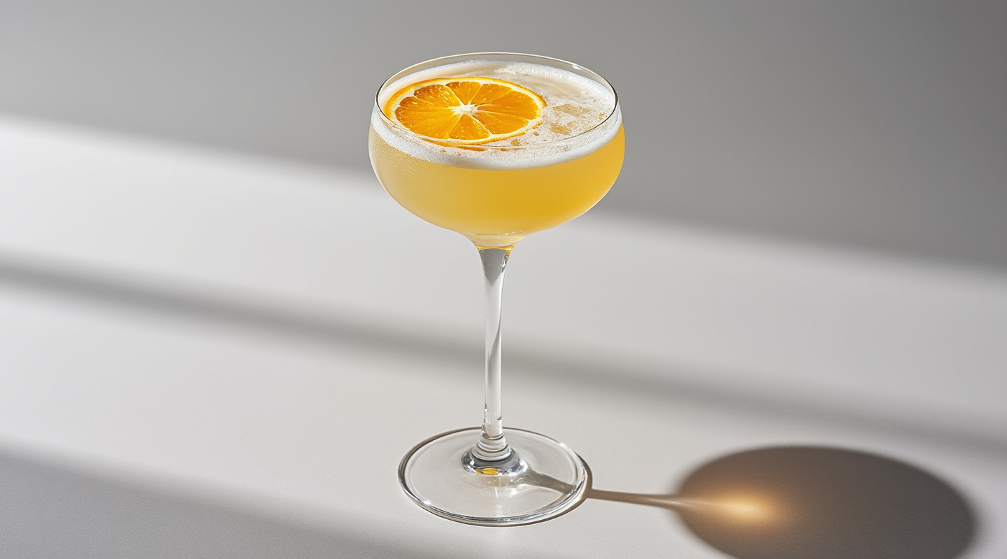 Fresca Nova cocktail in a flute glass