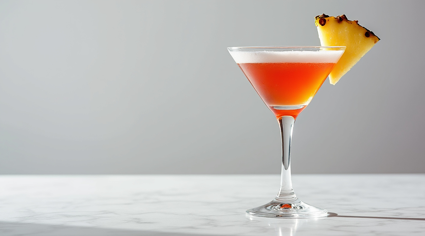Hawaiian Cosmopolitan in a martini glass