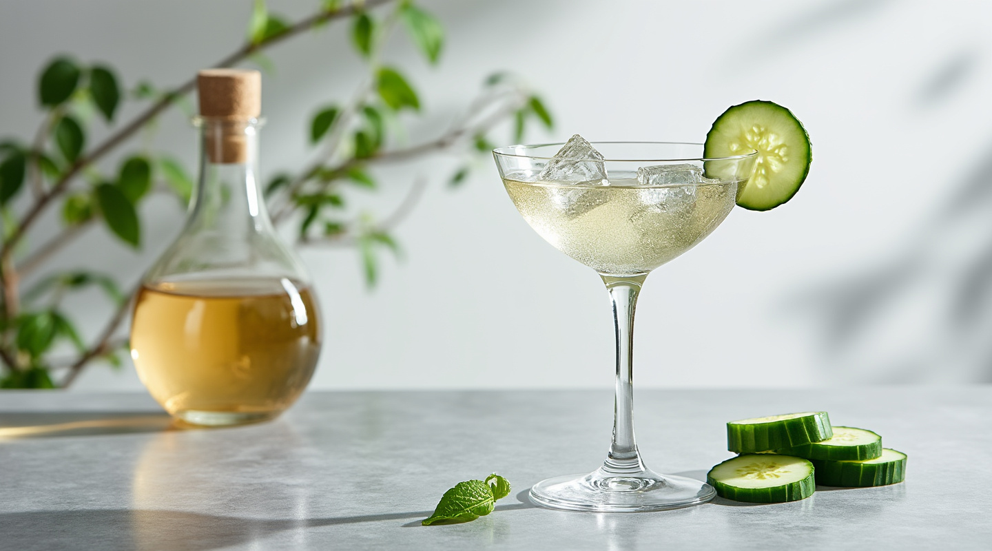 Iced Sake Martini served in a martini glass