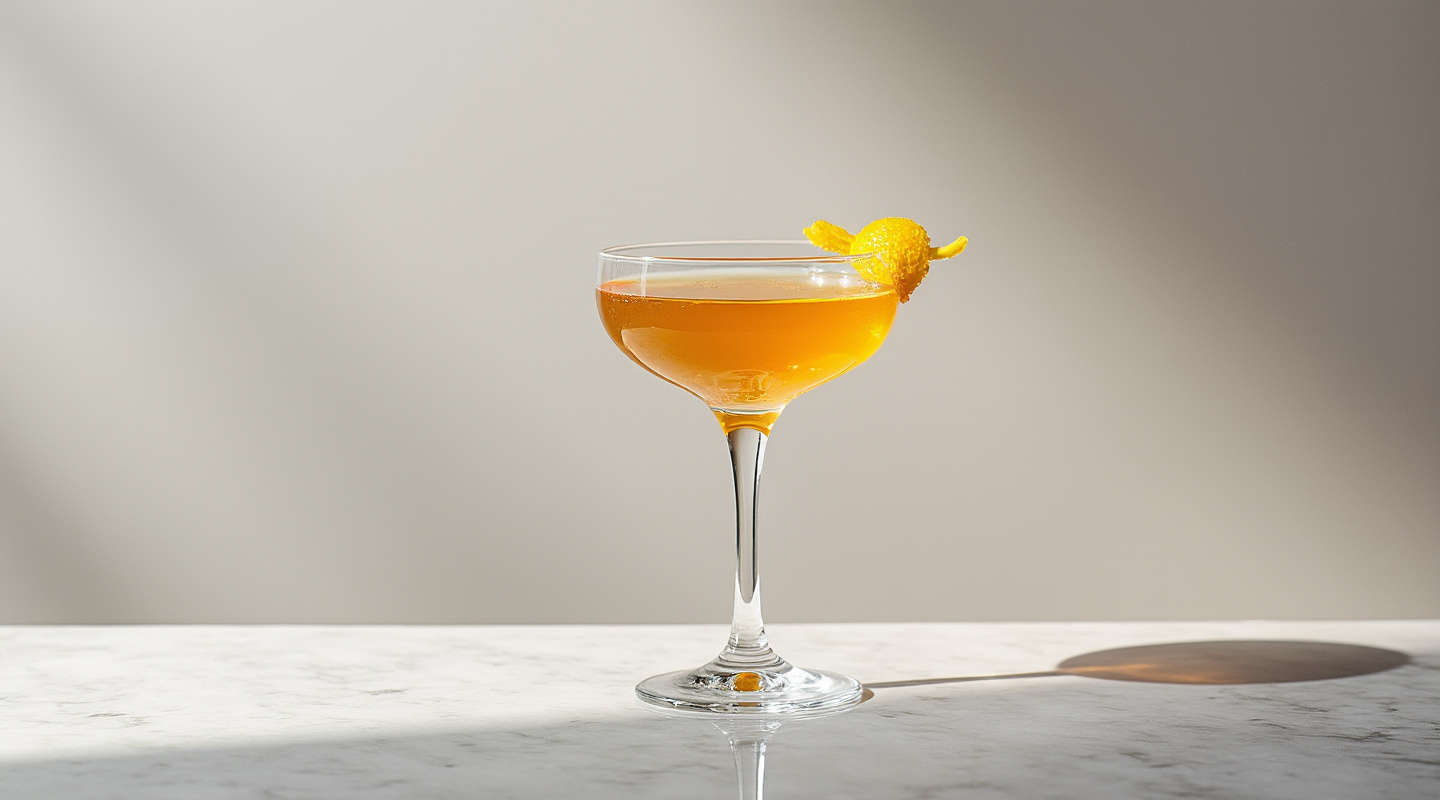 Bicardar cocktail served in a chilled martini glass