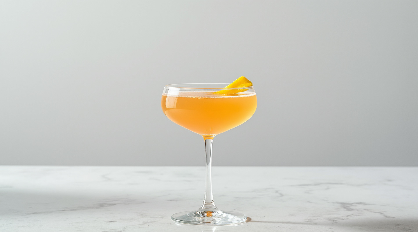 D'Artagnan in a coupe glass with a lemon twist garnish