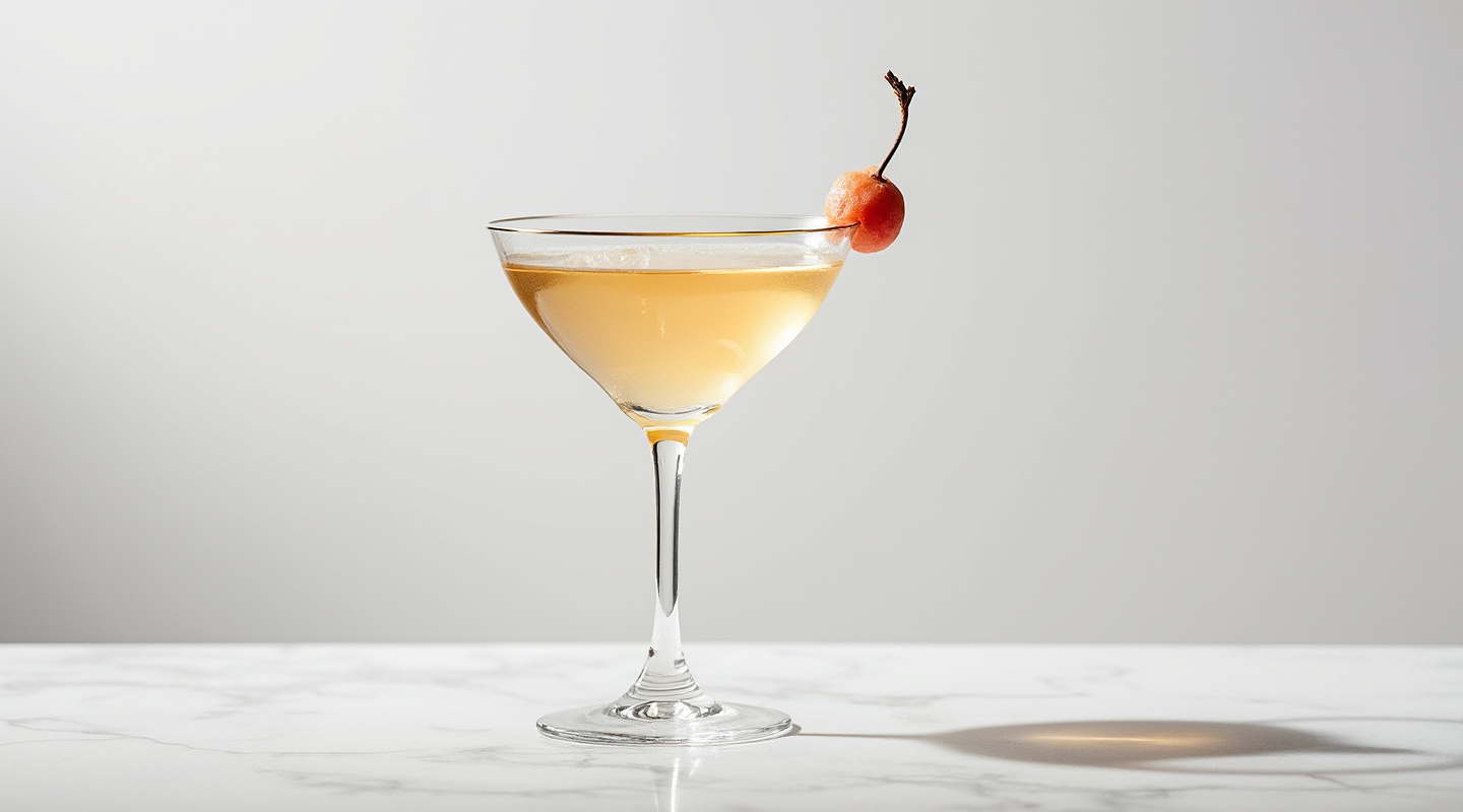 Rousing Charlie cocktail served in a Martini glass