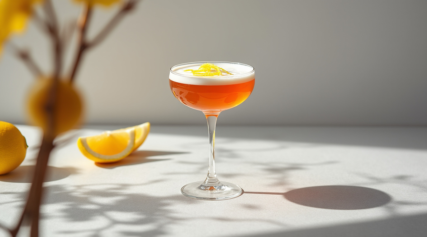 Novara cocktail in a coupe glass