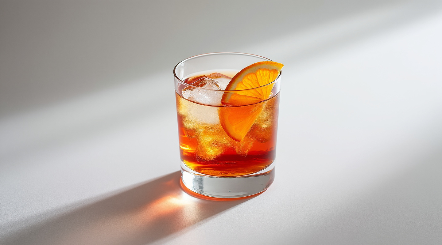 Rum Negroni in a chilled glass