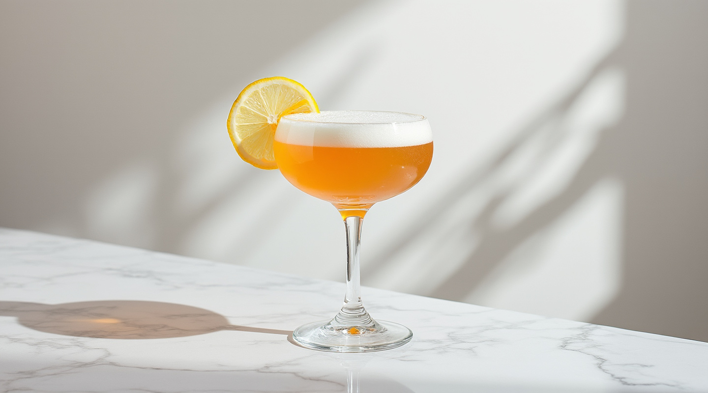 Warday's Cocktail in a chilled Coupe glass