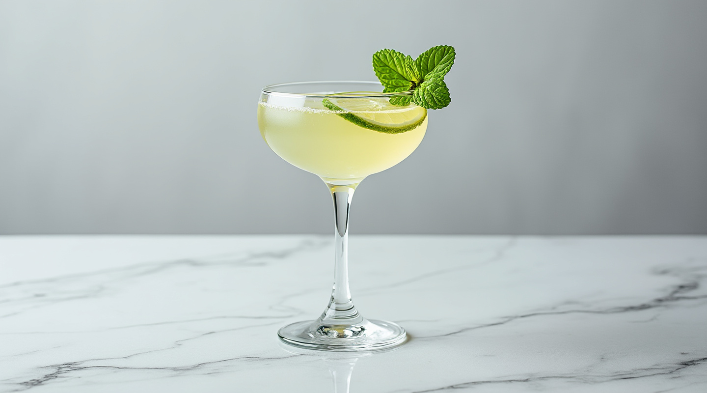 Word Up cocktail served in a coupe glass
