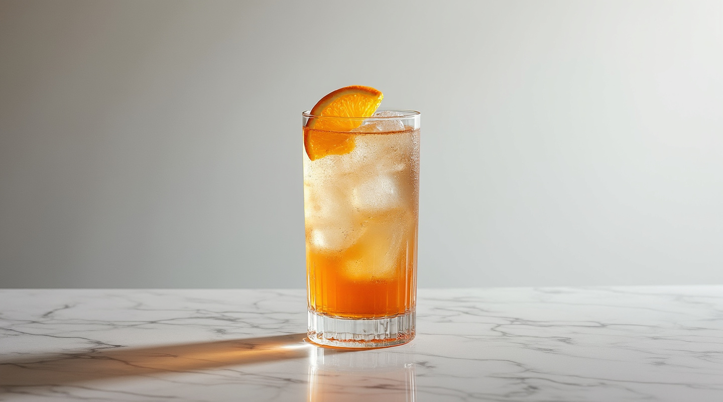 Pan de Muertos cocktail in a glass with garnish