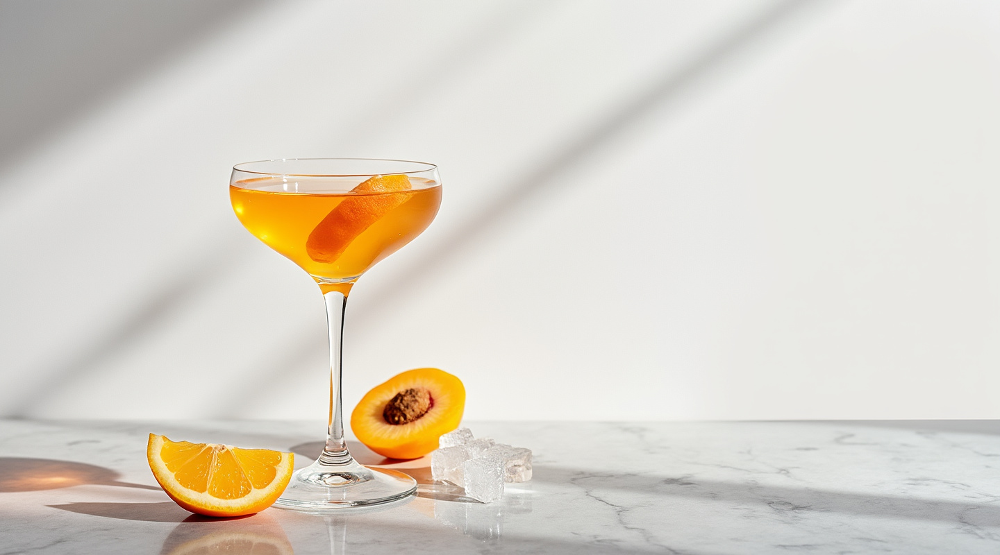 A beautifully presented Bittersweet Symphony cocktail in a coupe glass.