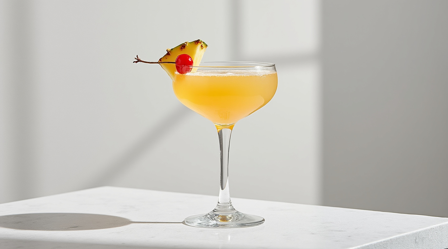 A Havana Special cocktail served in a coupe glass