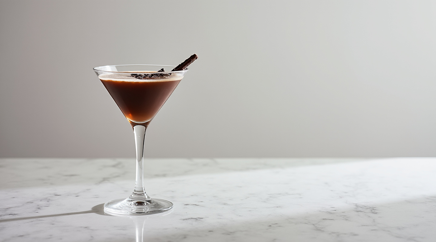 Irish Chocolate Oranj'tini cocktail in a Martini glass