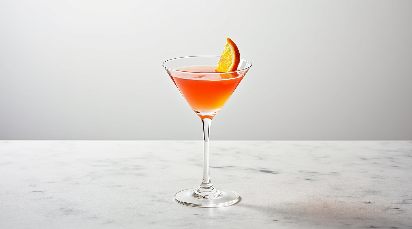 Facundo's Flare cocktail in a chilled Martini glass