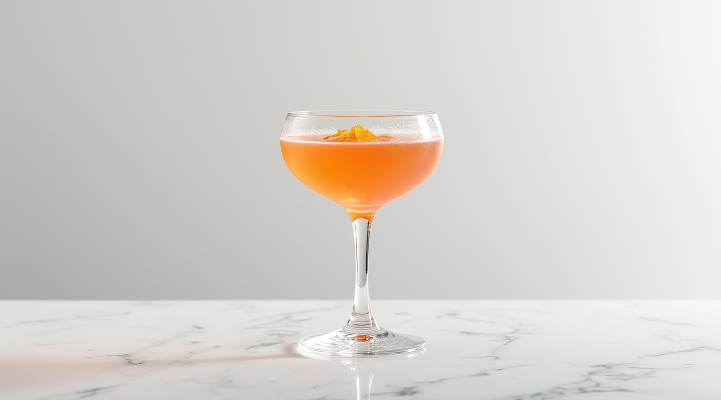 Amatitan Twist cocktail in a coupe glass
