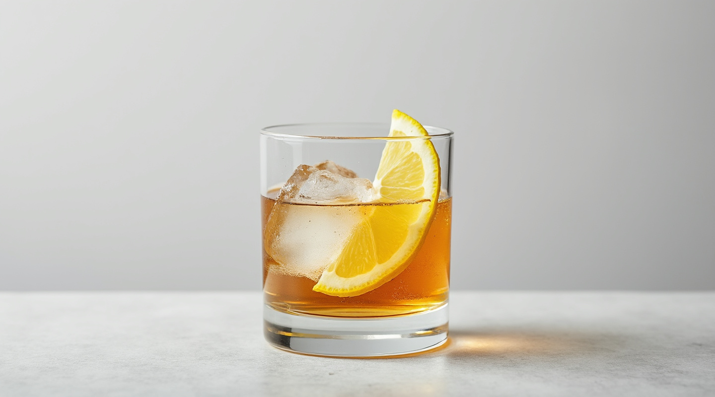 Long Island Iced Town Hall Tea in an Old-fashioned glass