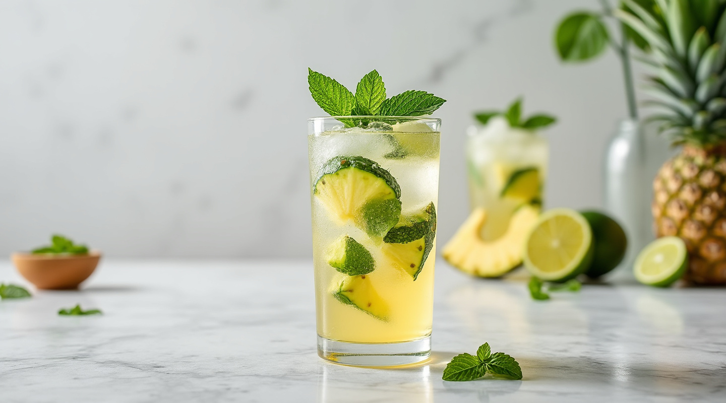 Pineapple Mojito in Collins glass