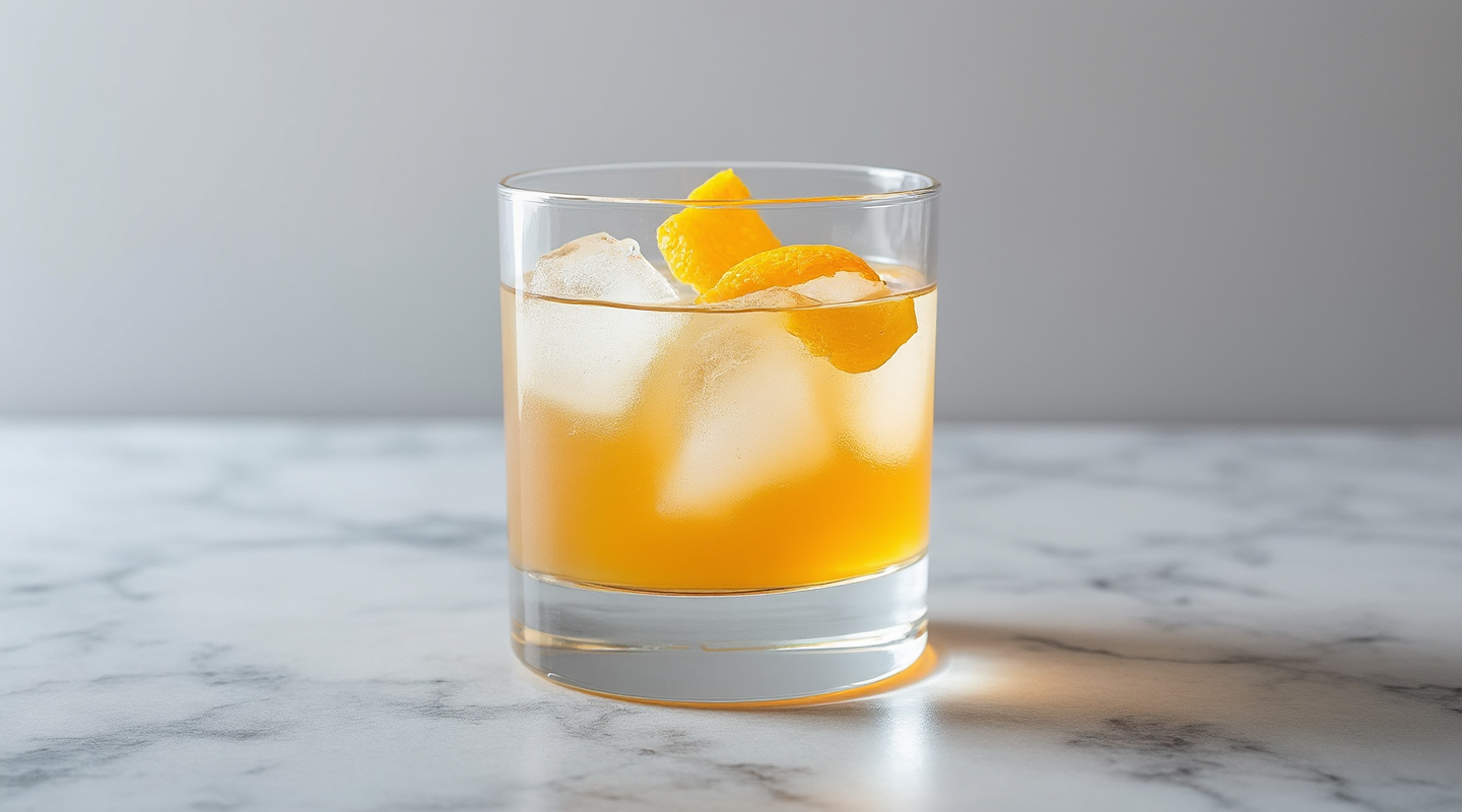 Fruit Sour cocktail in an Old-fashioned glass