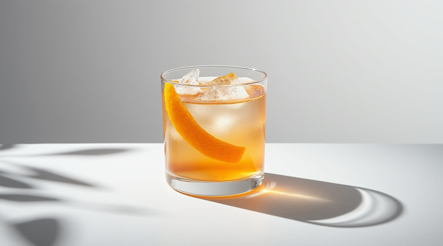 Scotch Bounty cocktail in a coupe glass
