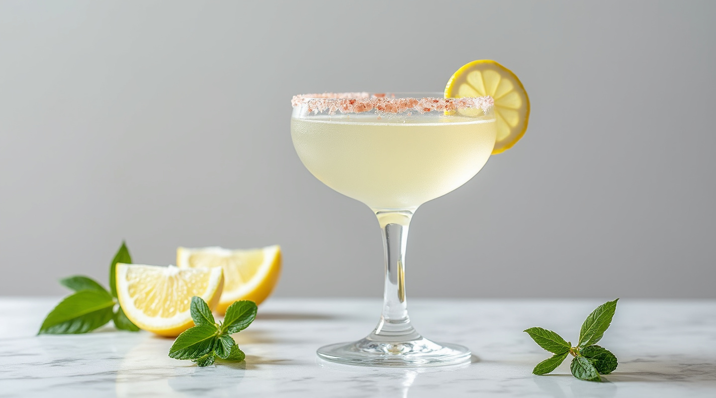 Rosalia Margarita served in a coupe glass