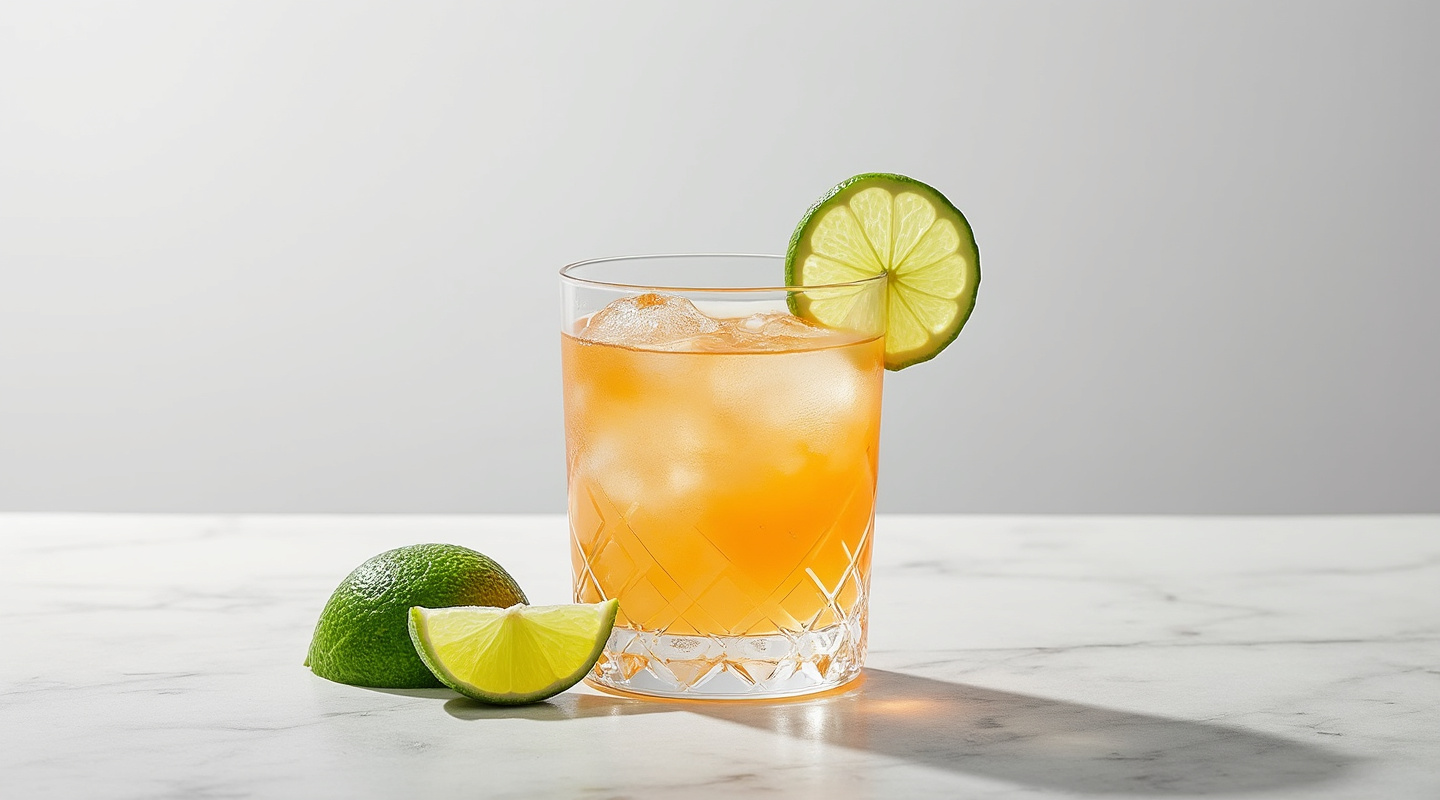I Should Coco cocktail with lime wheel garnish