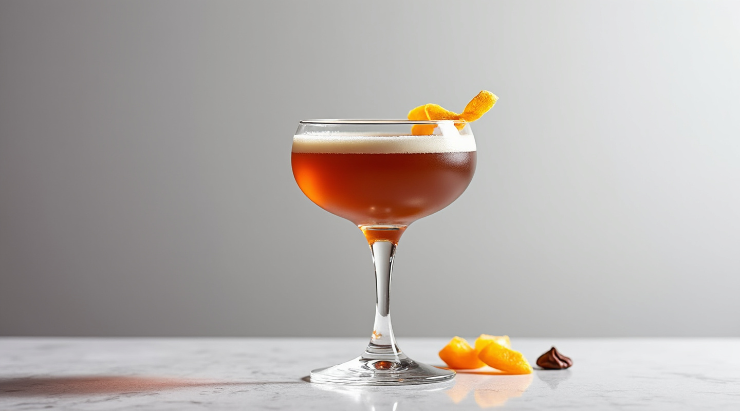 Orange Chocolate Cocktail in a Snifter Glass