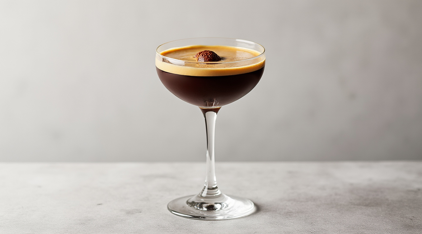 Hazelnut Espresso Martini in a Coupe glass