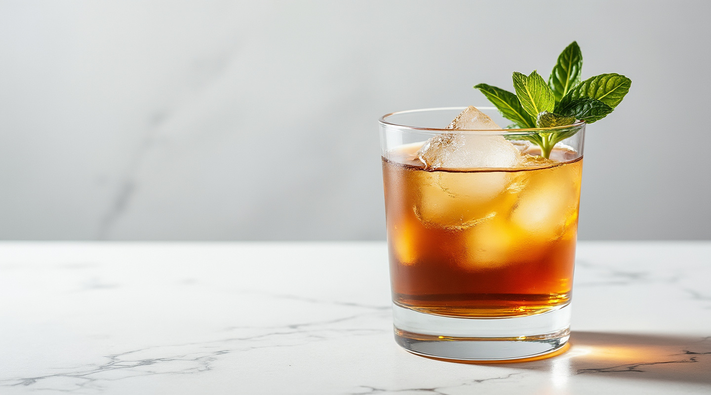 A B-52 shot, a three-layer shooter made with coffee liqueur, Irish cream, and orange-flavored liqueur.