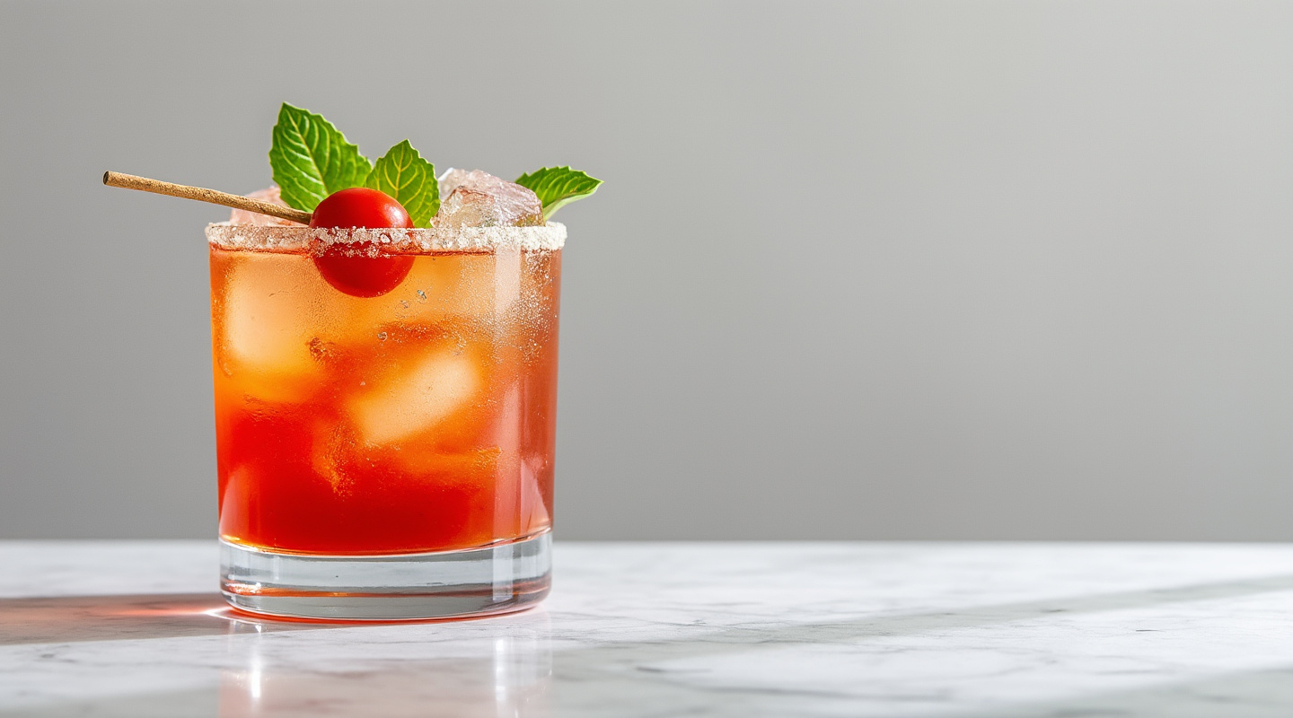 Peppered Mary cocktail in a Collins glass