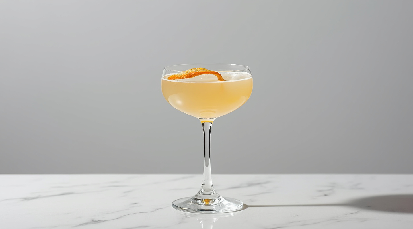 Peter Pan Cocktail in a coupe glass