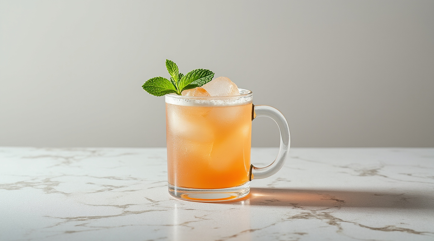 A tropical-looking cocktail served in a pineapple shell