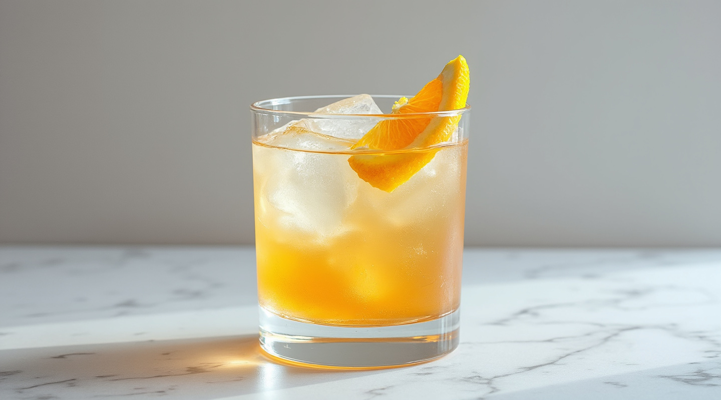 Poncha cocktail in a Collins glass