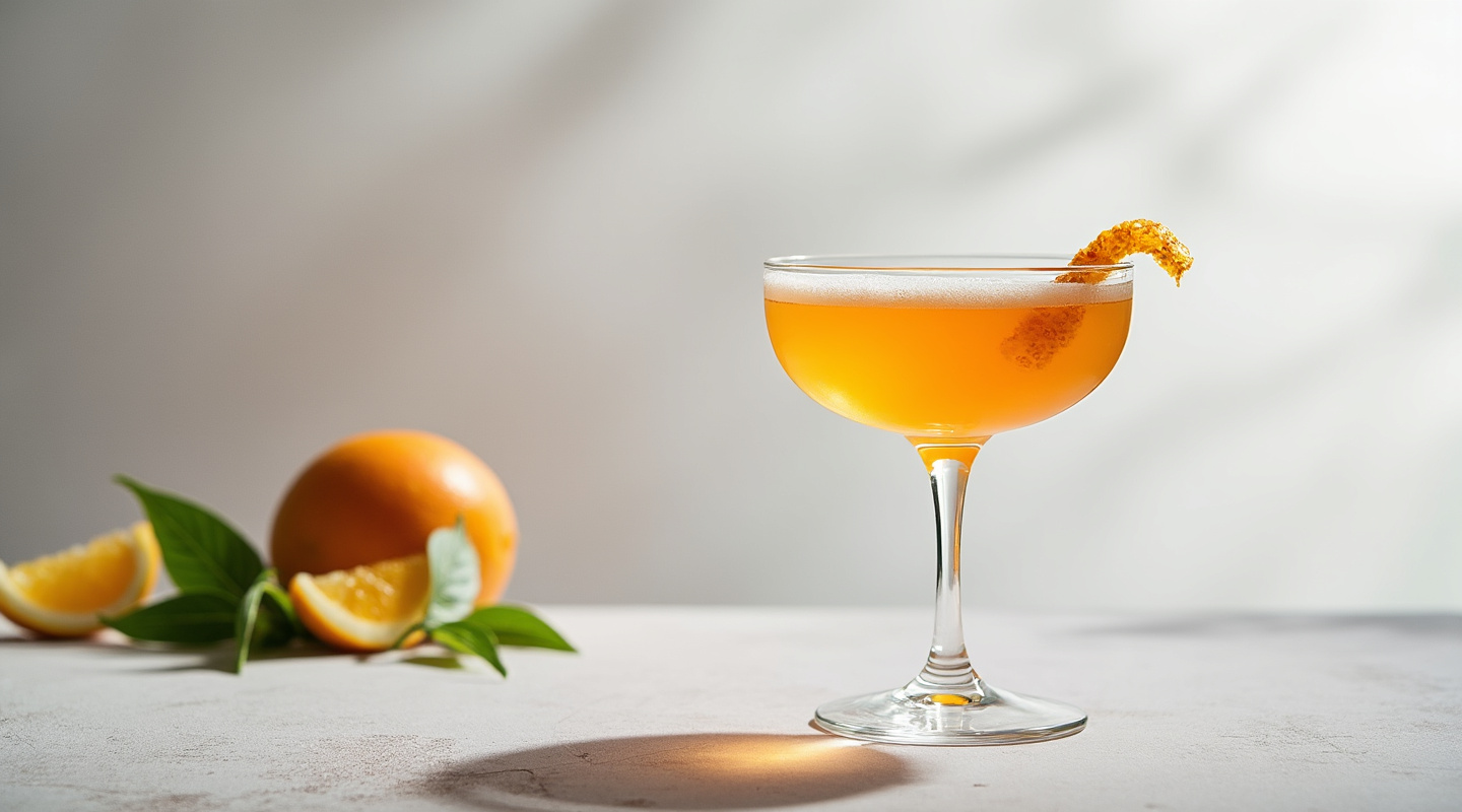 Princess Pride cocktail in a coupe glass