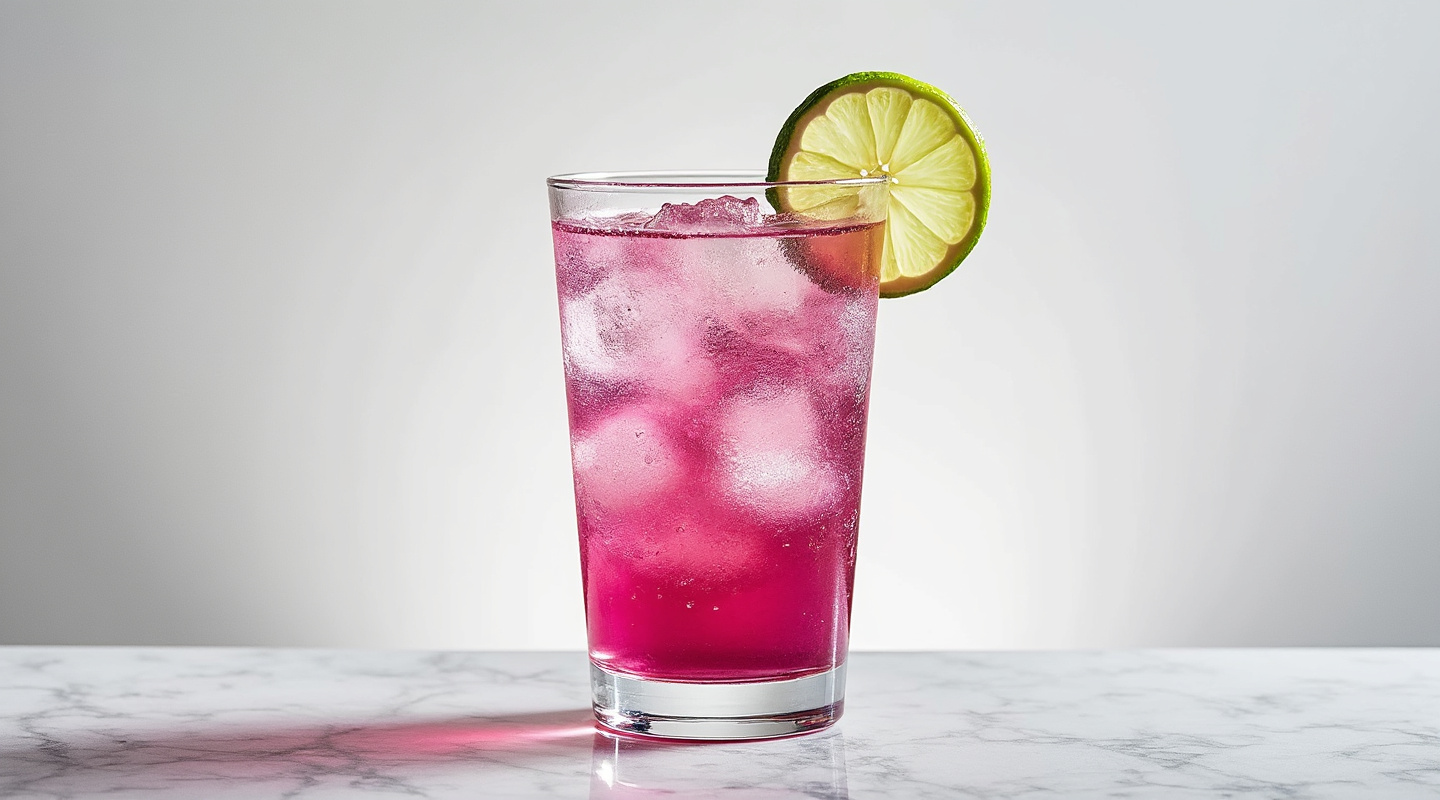 Purple Hooter served in a Collins glass