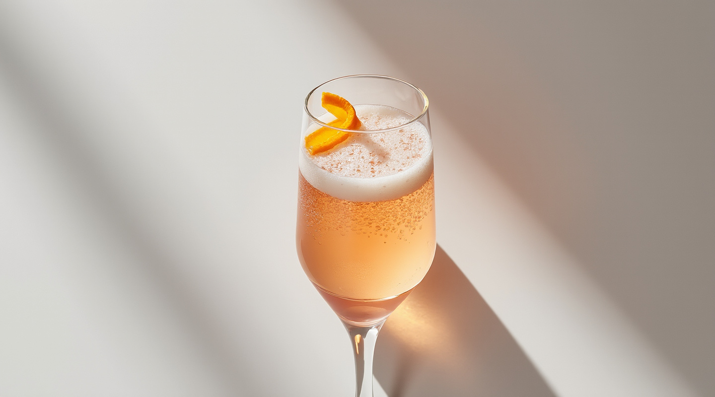 Rhubarb & Honey Bellini Cocktail