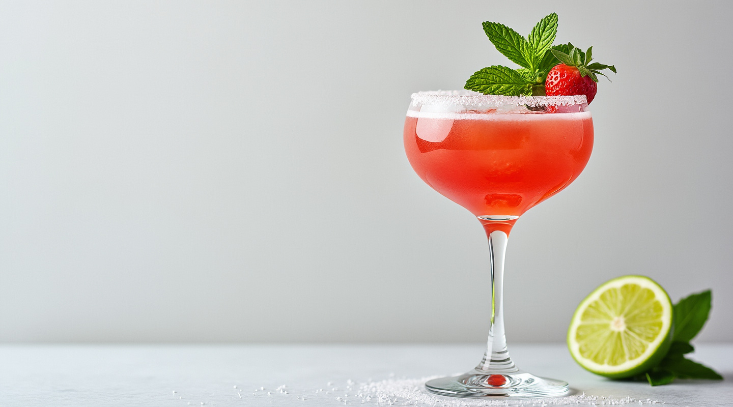 Strawberry Daiquiri in a Coupe Glass