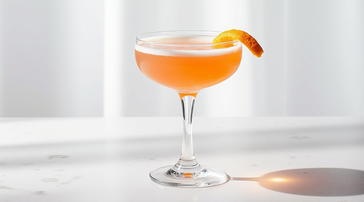 Sunstroke cocktail in a Coupe glass