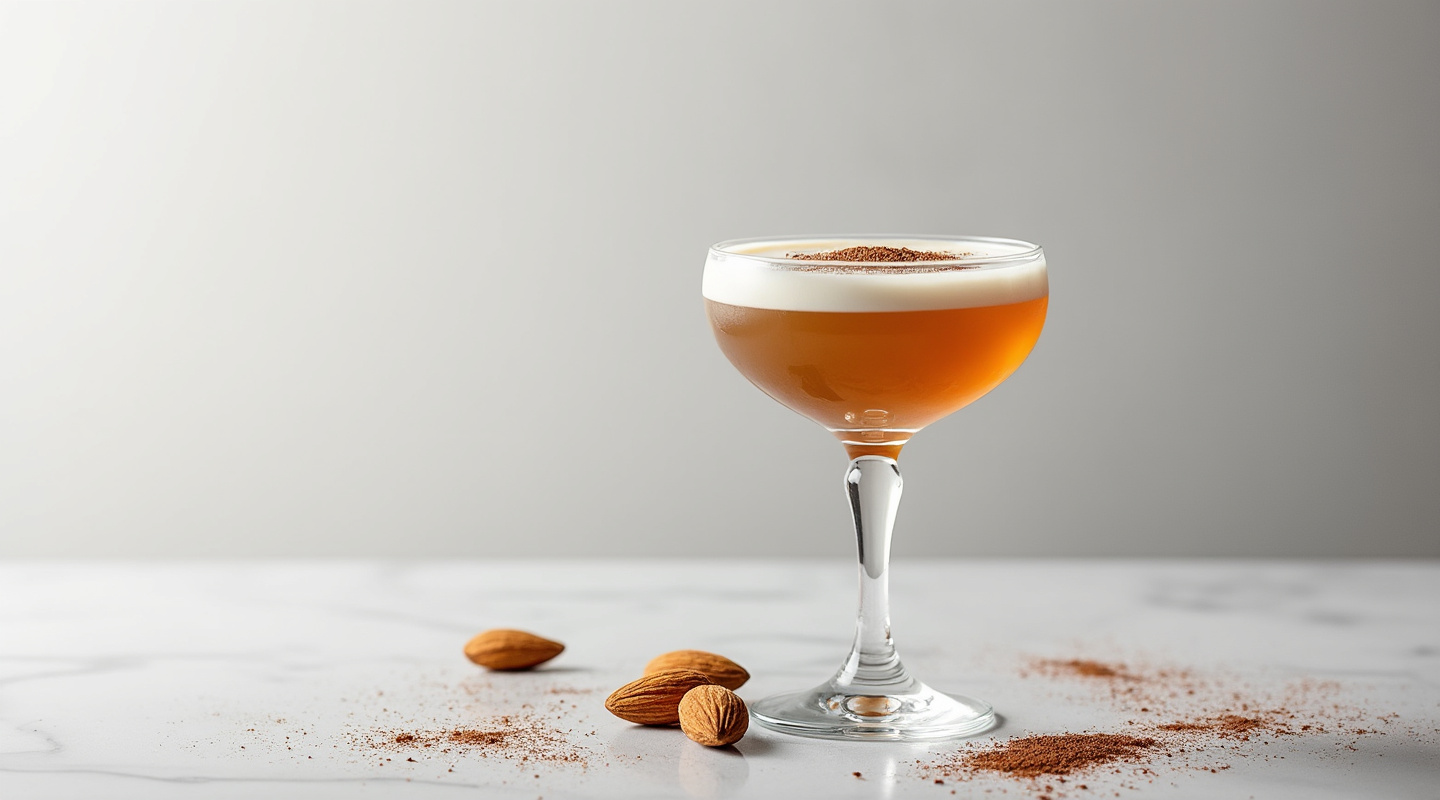 Toasted Almond cocktail in a chilled martini glass